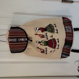 PERU AZTEC BACKPACK BAG EMBROIDERY BOHO LLAMA